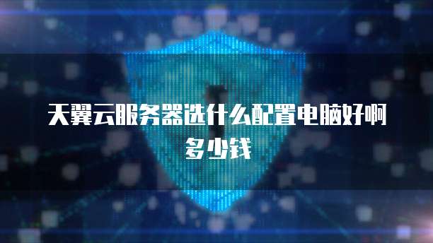 天翼云服务器选什么配置电脑好啊多少钱
