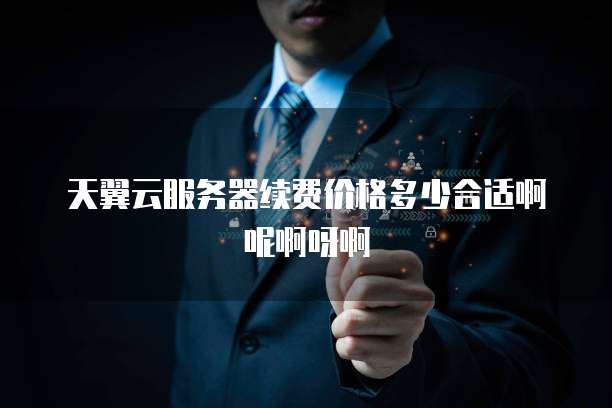 天翼云服务器续费价格多少合适啊呢啊呀啊