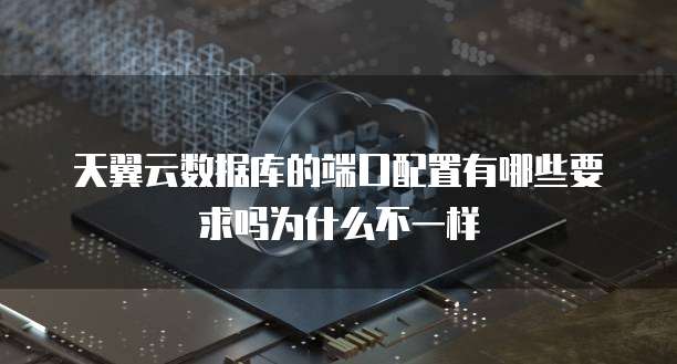 天翼云数据库的端口配置有哪些要求吗为什么不一样