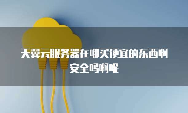 天翼云服务器在哪买便宜的东西啊安全吗啊呢