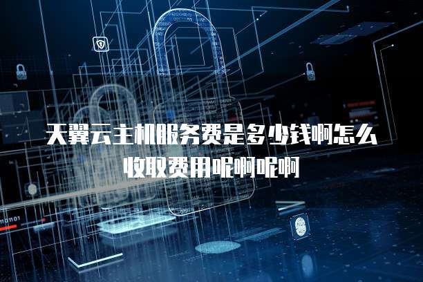 天翼云主机服务费是多少钱啊怎么收取费用呢啊呢啊