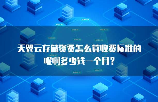 天翼云存储资费怎么算收费标准的呢啊多少钱一个月？
