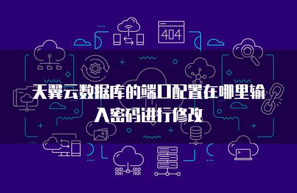 天翼云数据库的端口配置在哪里输入密码进行修改