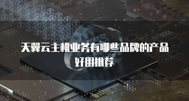 天翼云主机业务有哪些品牌的产品好用推荐