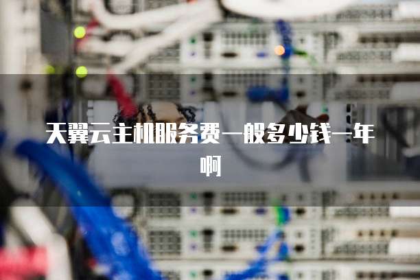 天翼云主机服务费一般多少钱一年啊