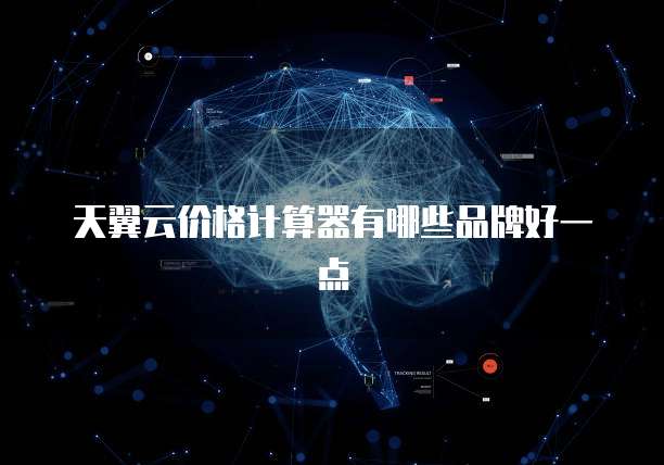 天翼云价格计算器有哪些品牌好一点