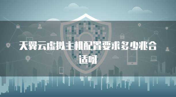 天翼云虚拟主机配置要求多少兆合适呀