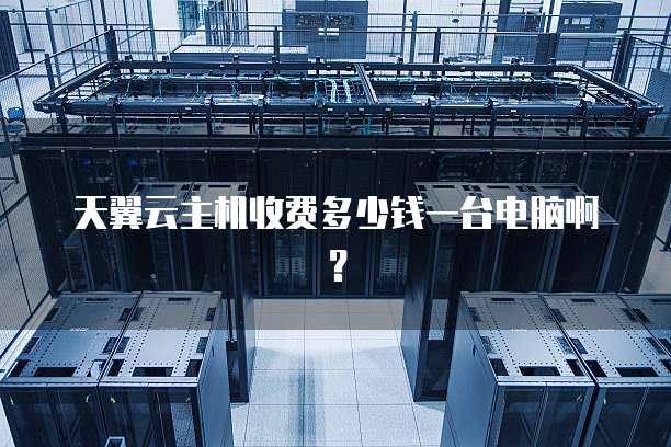天翼云主机收费多少钱一台电脑啊?