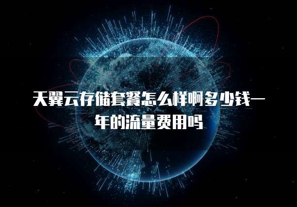 天翼云存储套餐怎么样啊多少钱一年的流量费用吗