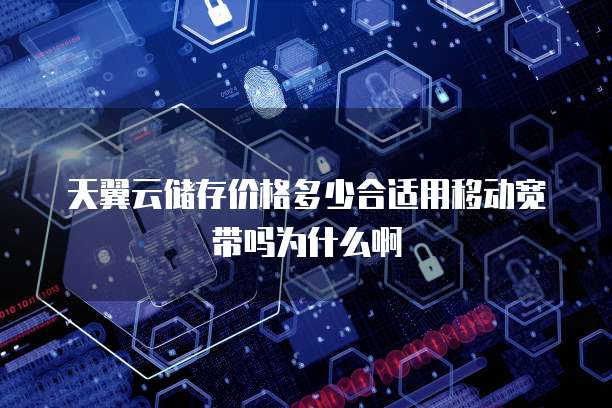 天翼云储存价格多少合适用移动宽带吗为什么啊