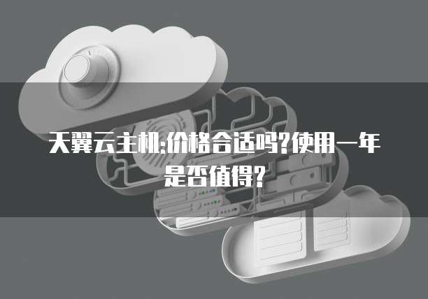 天翼云主机:价格合适吗?使用一年是否值得?