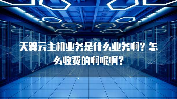 天翼云主机业务是什么业务啊?怎么收费的啊呢啊?