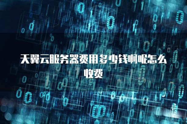 天翼云服务器费用多少钱啊呢怎么收费
