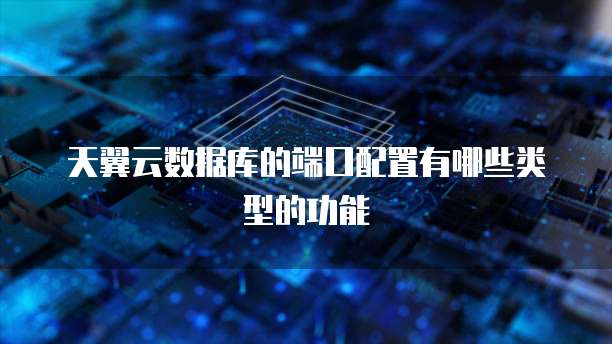 天翼云数据库的端口配置有哪些类型的功能