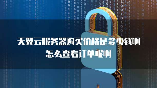 天翼云服务器购买价格是多少钱啊怎么查看订单呢啊
