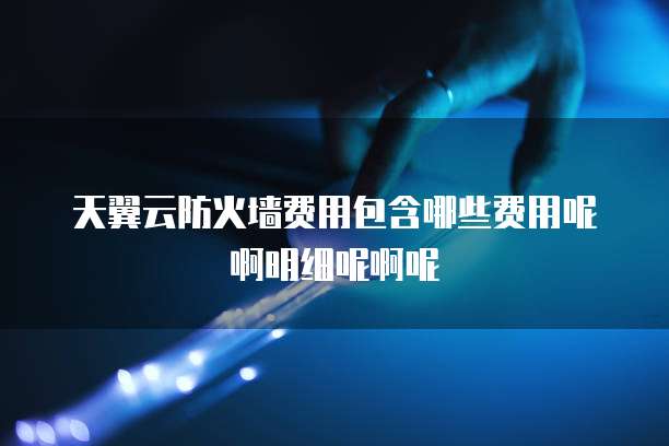 天翼云防火墙费用包含哪些费用呢啊明细呢啊呢