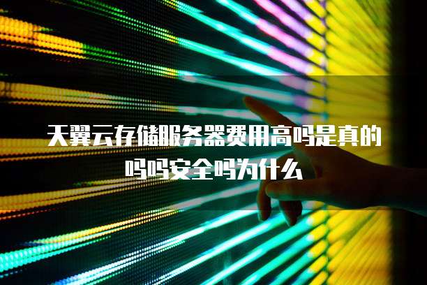 天翼云存储服务器费用高吗是真的吗吗安全吗为什么
