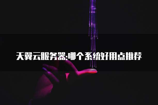 天翼云服务器:哪个系统好用点推荐