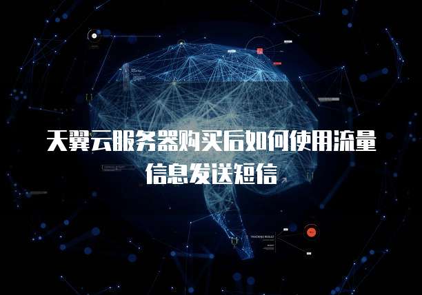 天翼云服务器购买后如何使用流量信息发送短信