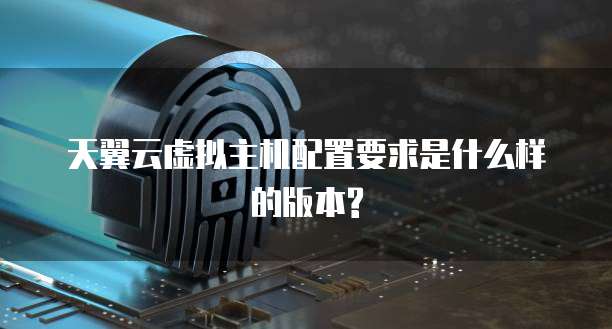 天翼云虚拟主机配置要求是什么样的版本?