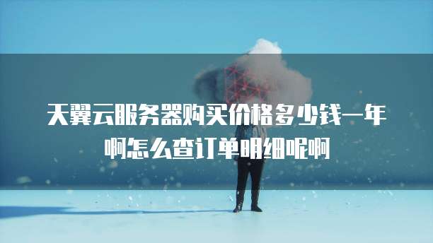 天翼云服务器购买价格多少钱一年啊怎么查订单明细呢啊