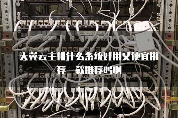 天翼云主机什么系统好用又便宜推荐一款推荐吗啊