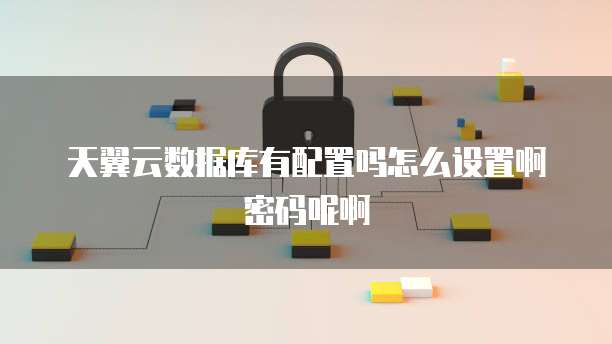 天翼云数据库有配置吗怎么设置啊密码呢啊