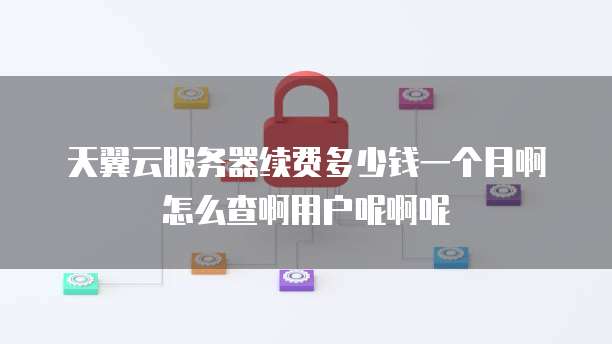 天翼云服务器续费多少钱一个月啊怎么查啊用户呢啊呢