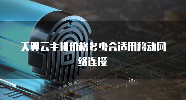 天翼云主机价格多少合适用移动网络连接