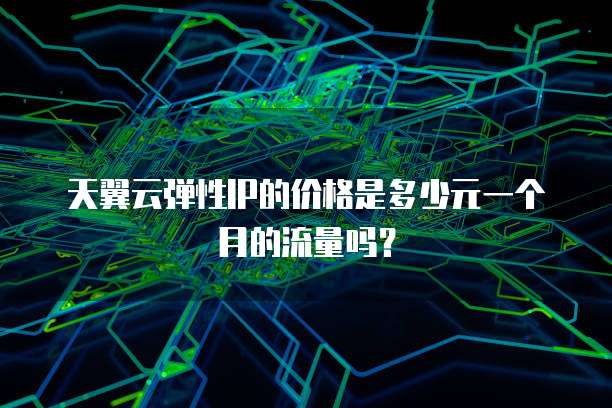 天翼云弹性IP的价格是多少元一个月的流量吗?
