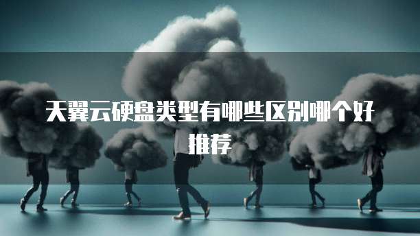 天翼云硬盘类型有哪些区别哪个好推荐