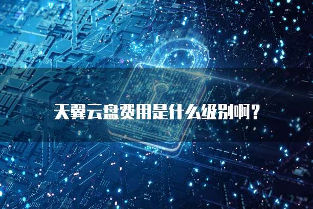 天翼云盘费用是什么级别啊?