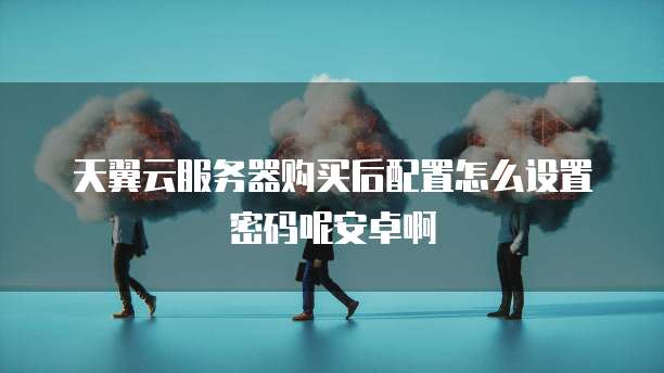 天翼云服务器购买后配置怎么设置密码呢安卓啊