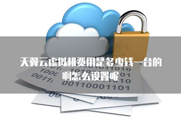 天翼云虚拟机费用是多少钱一台的啊怎么设置呢