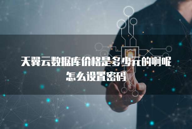 天翼云数据库价格是多少元的啊呢怎么设置密码