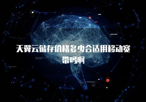 天翼云储存价格多少合适用移动宽带吗啊