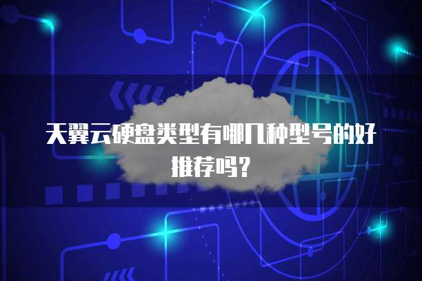 天翼云硬盘类型有哪几种型号的好推荐吗?