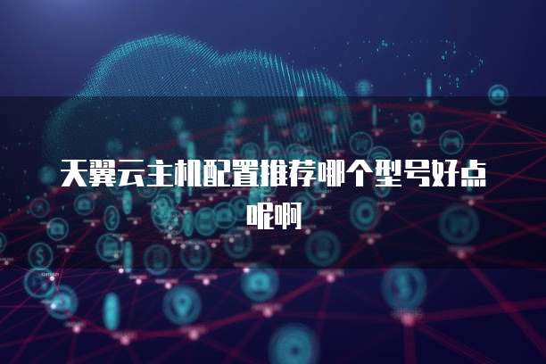 天翼云主机配置推荐哪个型号好点呢啊