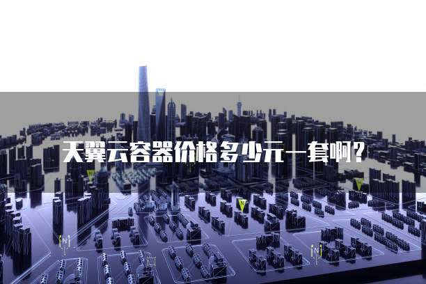 天翼云容器价格多少元一套啊?