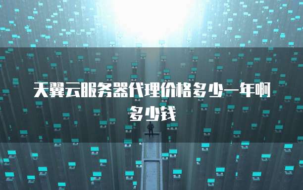 天翼云服务器代理价格多少一年啊多少钱