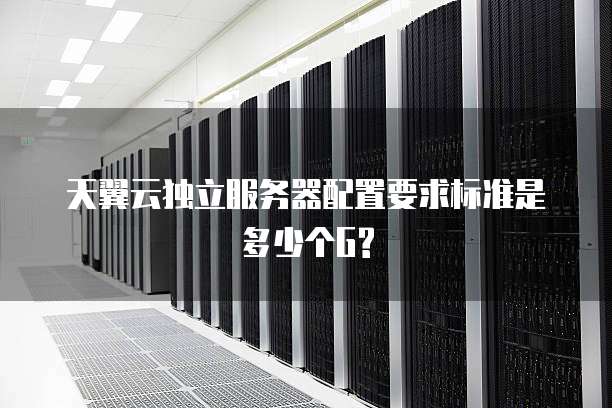 天翼云独立服务器配置要求标准是多少个G?