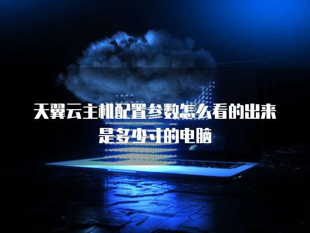 天翼云主机配置参数怎么看的出来是多少寸的电脑