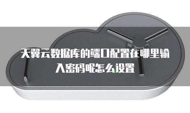 天翼云数据库的端口配置在哪里输入密码呢怎么设置