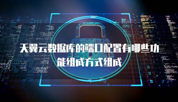天翼云数据库的端口配置有哪些功能组成方式组成