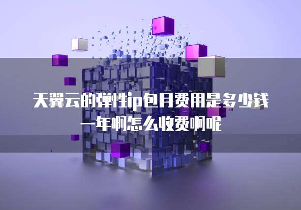 天翼云的弹性ip包月费用是多少钱一年啊怎么收费啊呢