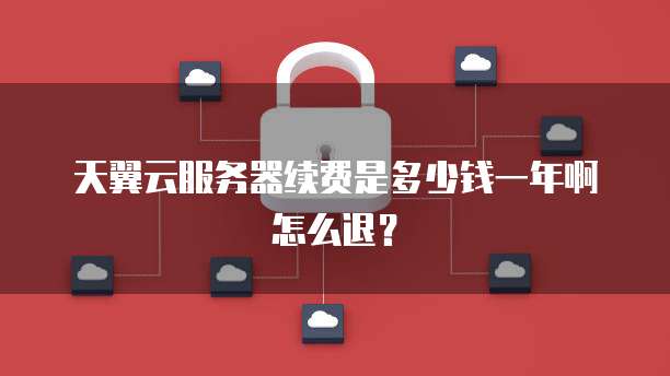 天翼云服务器续费是多少钱一年啊怎么退？