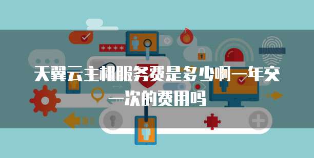 天翼云主机服务费是多少啊一年交一次的费用吗