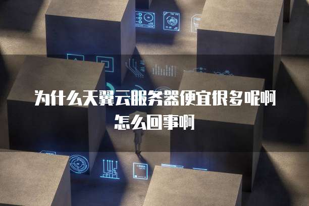 为什么天翼云服务器便宜很多呢啊怎么回事啊
