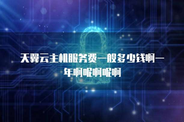 天翼云主机服务费一般多少钱啊一年啊呢啊呢啊