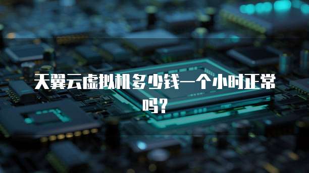 天翼云虚拟机多少钱一个小时正常吗？